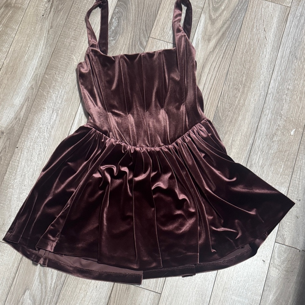 Pink corset velvet Zara Dress